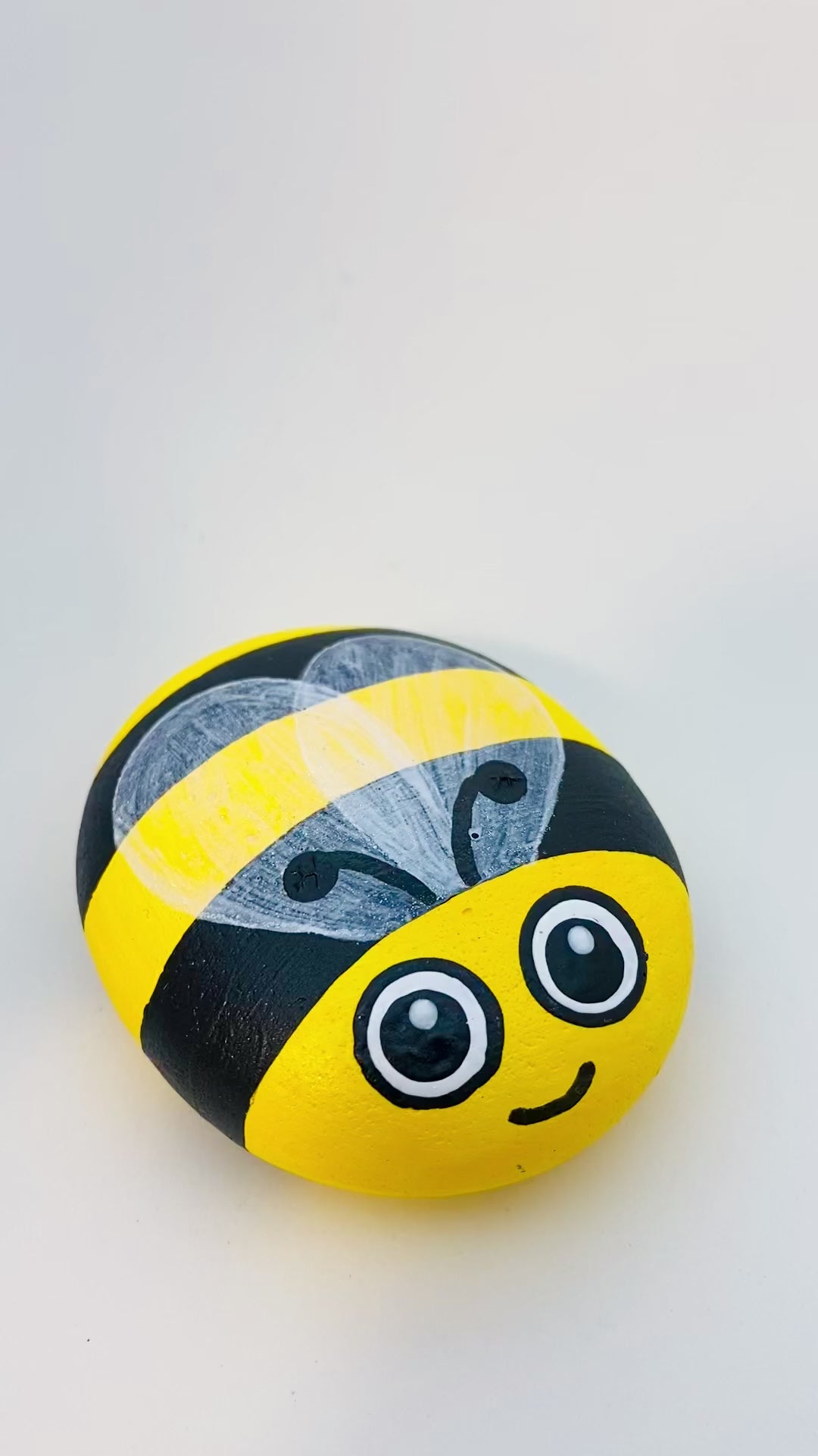 Video of Hand painted Bee Pebble