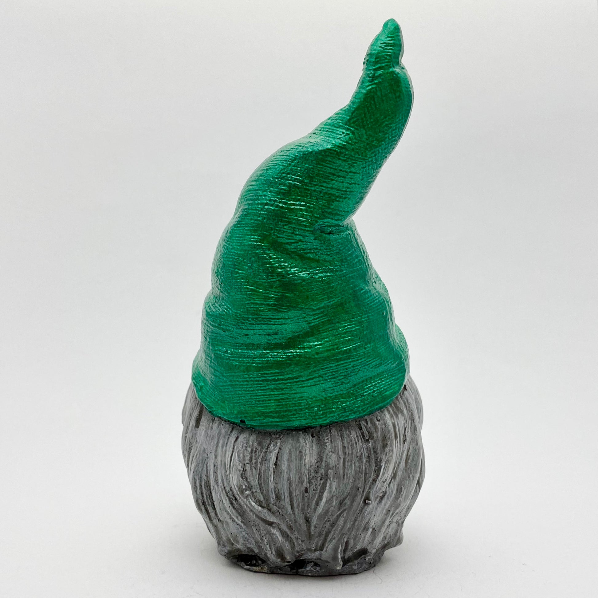 Hand painted Gonk statue with Metallic Green Hat