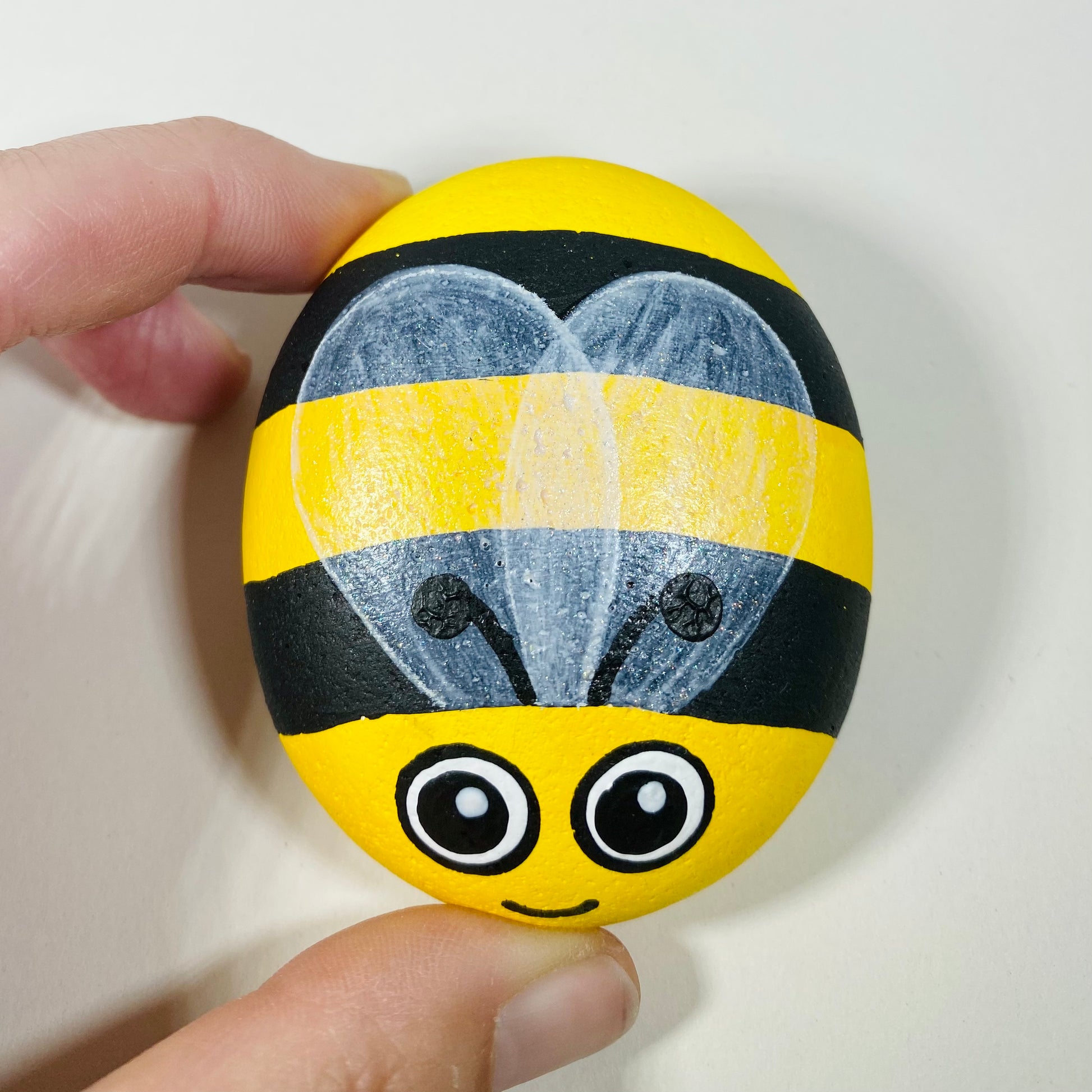 Hand painted Bee Pebble