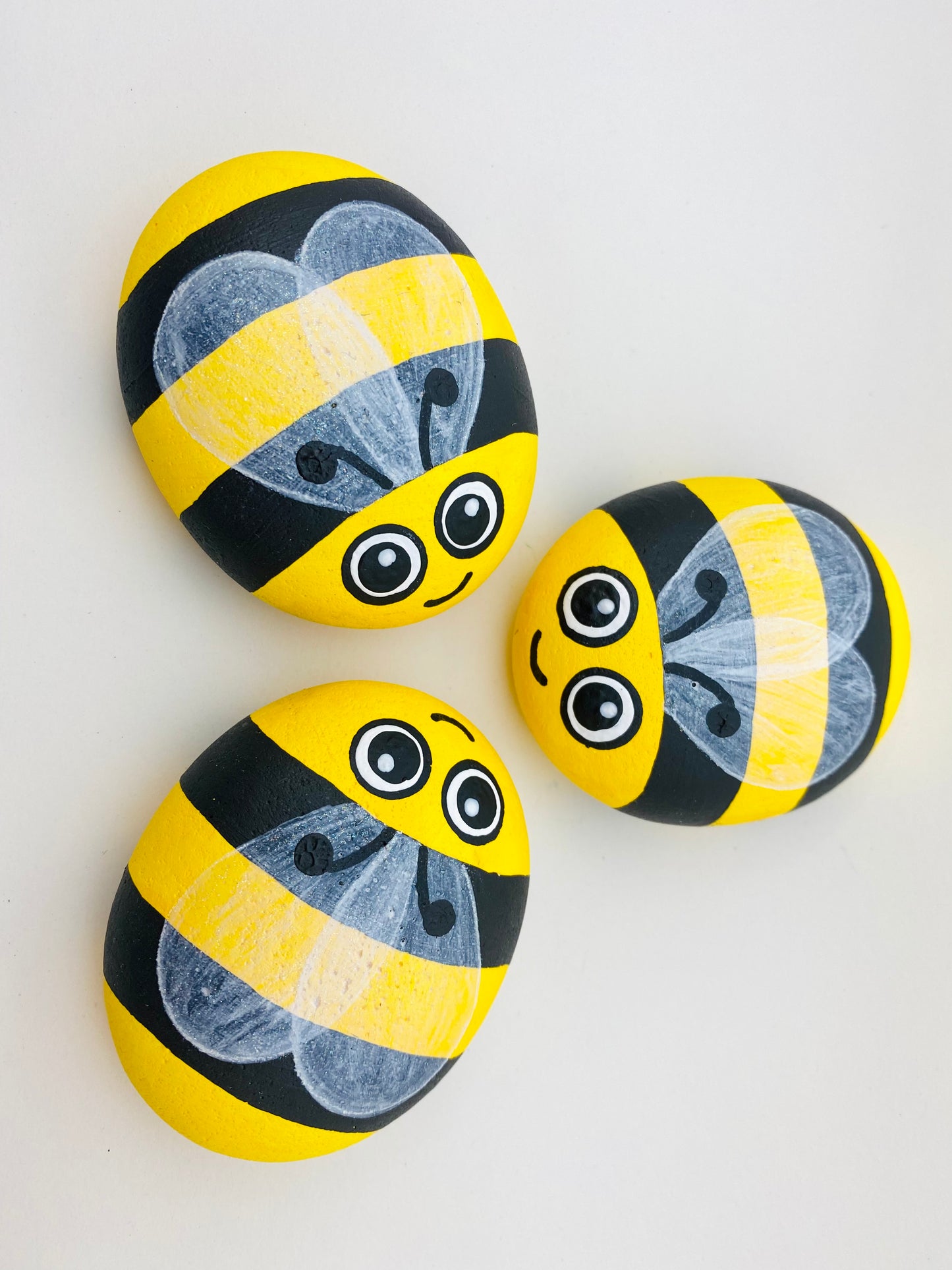 Hand painted Bee Pebble